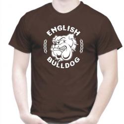 TEE SHIRT  ENGLISH BULLDOG - Bull Dog Chien molosse British  Idée cadeau pote fête Anniversaire Noël