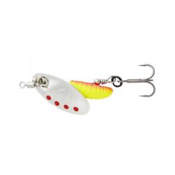 Cuiller Tournante Savage Gear Grub Spinner 2,2g 2,2g Silver Red Yellow