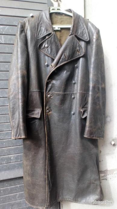 manteau cuir officier allemand