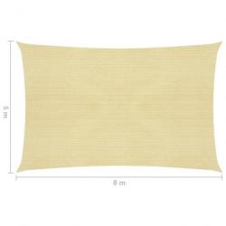 Voile d'ombrage 160 g/m² Beige 5x8 m PEHD