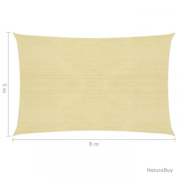 Voile d'ombrage 160 g/m Beige 5x8 m PEHD