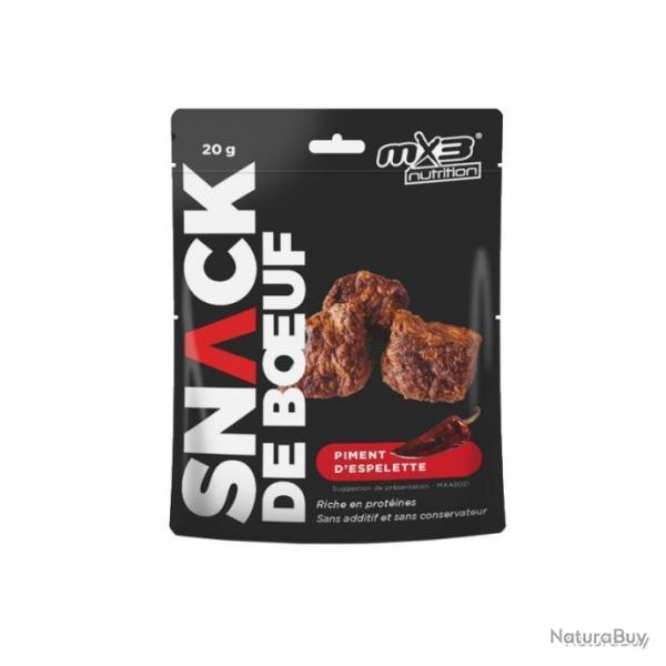 Ration lyophilise Snack Boeuf Ail Piment d'Espelette MX3 Aventure