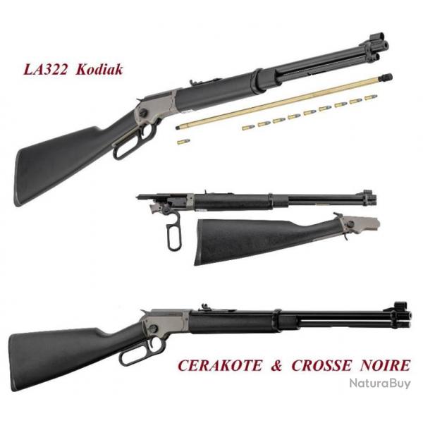 Carabine  Chiappa LA322   Mod. Winchester Kodiak  Canon & Crosse noire  22Lr   levier sous gard
