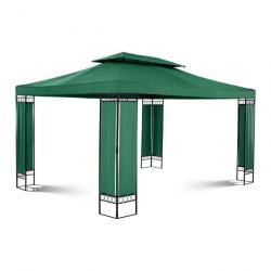 Pergola pavillon barnum tonnelle tente abri gazebo de jardin terrasse beige 3 x 4 m - 160 g/m² vert