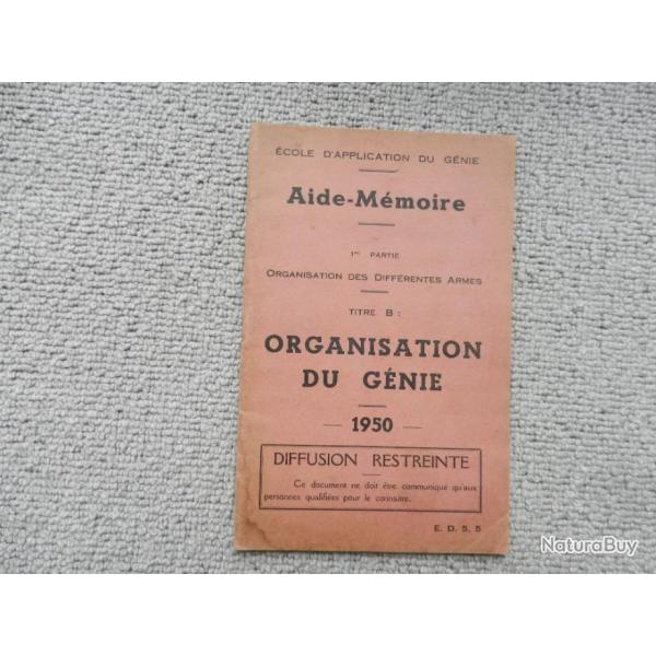 ecole application gnie-aide mmoire-organisation du gnie 1950-1re partie-diffusion restreinte