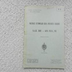 école application infanterie-notice militaire d'emploi des postes radio S.C.R.300-A.N. P.R.C./10