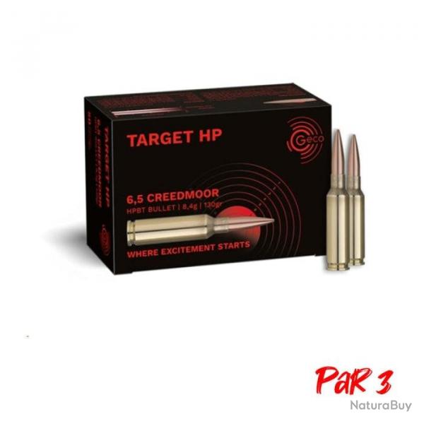 Balles Geco Target HP - Cal. 6,5 Creedmoor Par 1 - Par 3