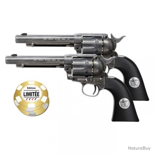 Ensemble duel deux revolvers Colt SAA double aces edition limite - 4,5 mm