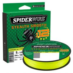Tresse Spiderwire Stealth Smooth 12 Braid Hi VIS Yellow 150M 9/100-7,5KG