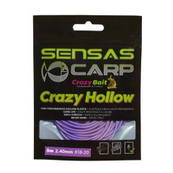 Elastique Sensas Crazy Hollow Elastic Soft 5M 2,40Mm-Violet