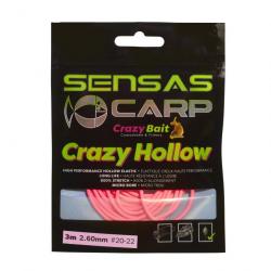 Elastique Sensas Crazy Hollow Elastic Soft 3M 2,60Mm-Rose