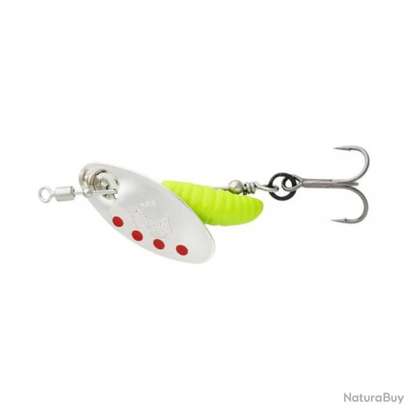 Cuiller Tournante Savage Gear Grub Spinner 3,8g 3,8g Silver Red Lime