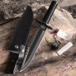 Couteau de Rambo 1 First Blood Part One + Etui Cuir + Kit tactique de survie