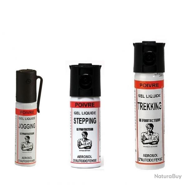 Pack x3 Bombes Lacrymognes au Poivre (25/50/75ml)