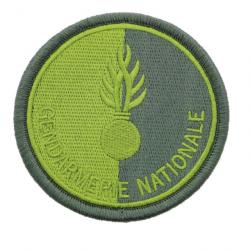 Écussons Gendarmerie Brodé - Basse visibilité Vert Gendarmerie Nationale