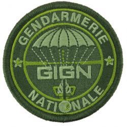 Écussons Gendarmerie Brodé - Basse visibilité Vert GIGN