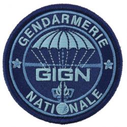 Écussons Gendarmerie Brodé - Basse visibilité Bleu GIGN