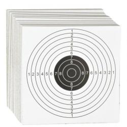 Paquet de 100 cibles en carton 14x14 blanches