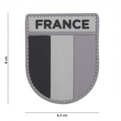 Ecusson France Velcro PVC Gris/Noir