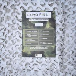 Filet de camouflage à la découpe Camo First (2m de large) - Blanc/Gris Blanc
