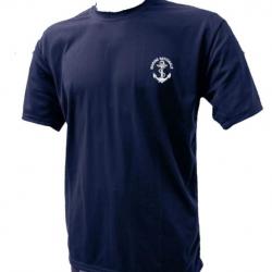 Tee shirt Sérigraphié Marine Nationale Bleu Marine