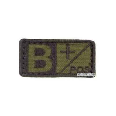Patch Groupe Sanguin A+ Tactique - PVC Caoutchouc Olive Pour Velcro | Armée, Police, Pompiers