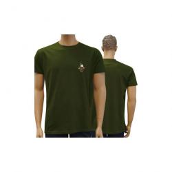 Tee shirt militaire brodé Légion Vert