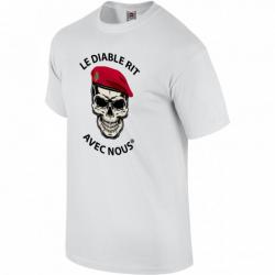 Tee-shirt "Le Diable rit avec nous" - Para Colo XL Blanc