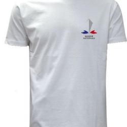 Tee Shirt Blanc Marine Nationale Blanc