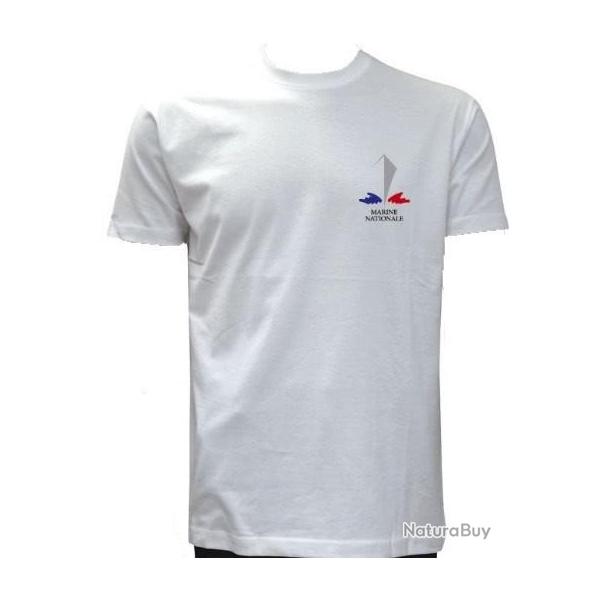 Tee shirt Blanc Marine Nationale Blanc