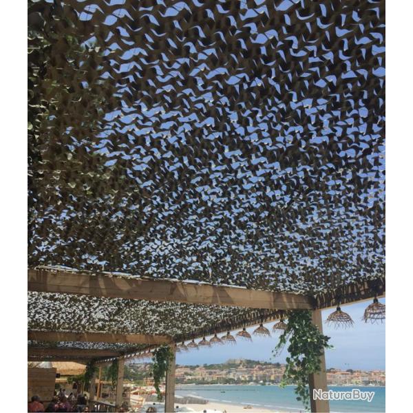 Filet de camouflage renforc Bartavel - 80% d'ombrage - Beige Fonc Beige 3x4m
