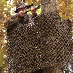 Filet de camouflage renforcé CamoSystems - 50% d'ombrage - Vert/Marron Cam CE 3x3m
