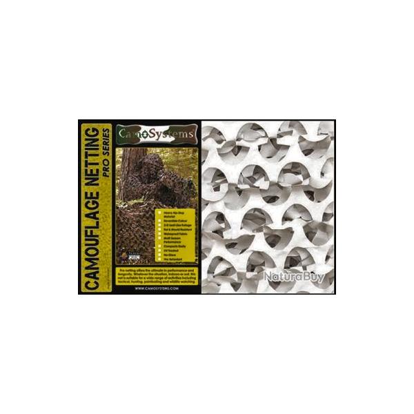 Filet de camouflage Anti-feu - Pro Crazy - Blanc/Gris Blanc 2,4x3m