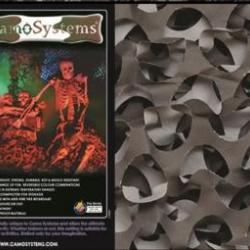 Filet de camouflage Anti-feu "Crazy Camo" Noir Noir 2,2x6m