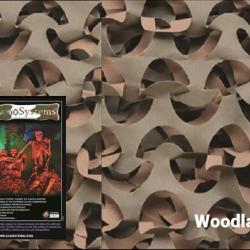 Filet de camouflage Anti-feu "Crazy Camo" Vert/Marron Cam CE 2,4x3m