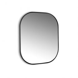 Miroir Emuca Cepheus 60x80cm cadre noir arrondi rectangulaire rétro-éclairage à lumière led 12W 882 