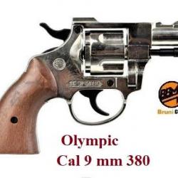 Revolver Olympic Nikelé Cross Bois Cal. 9mm  380 uniquement