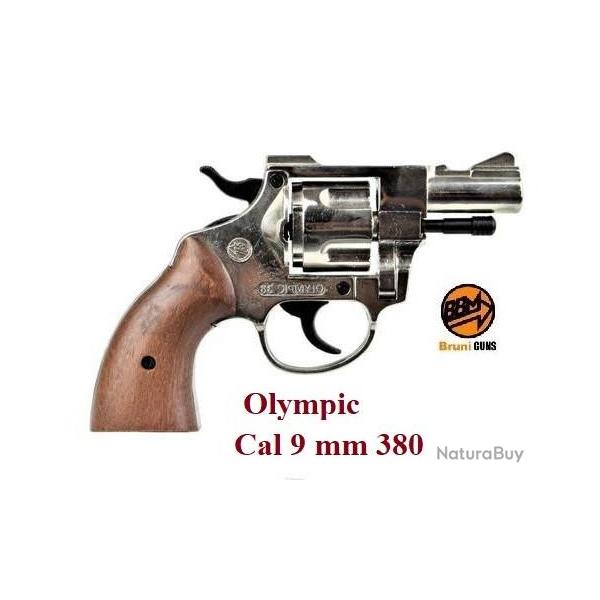 Revolver Olympic Nikel Cross Bois Cal. 9mm  380 uniquement