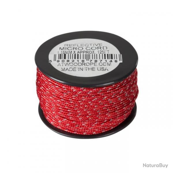 Atwood Micro Reflective Cord 1.18mm (125ft) Rouge