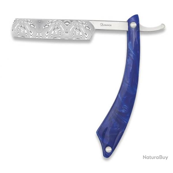 Couteau rasoir nacre bleu Albainox