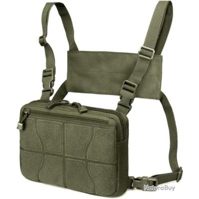Sac Tactique De Poitrine TOPTACPRO P8511 - Multicam, Molle, 24.5x16.5x5cm (neuf)