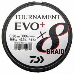 Tresse Daiwa Tournament 8 Braid EVO+ 43,7lb