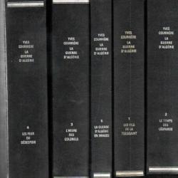 la guerre d'algérie en 5 volumes d'yves courrière , édition luxueuse