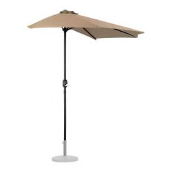 Demi parasol pentagone 270 x 135 cm jardin taupe 14_0007541