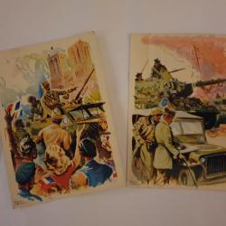 Cartes postales WW2 - 2ème DB - Maréchal Leclerc