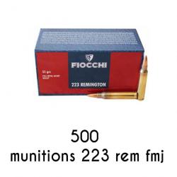 1000 Munitions Fiocchi 223 Rem FMJ 55 gr 