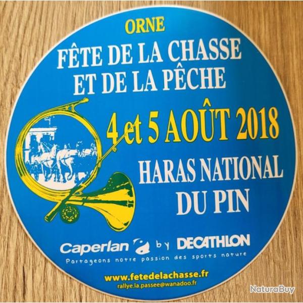 Autocollant chasse / pche,  fte carrouges 2018