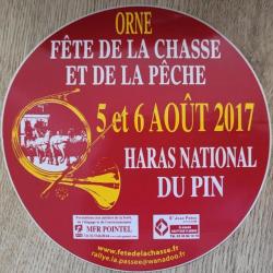 Autocollant chasse / pêche,  fête carrouges 2017