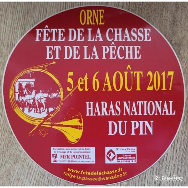 Autocollant chasse / pche,  fte carrouges 2017