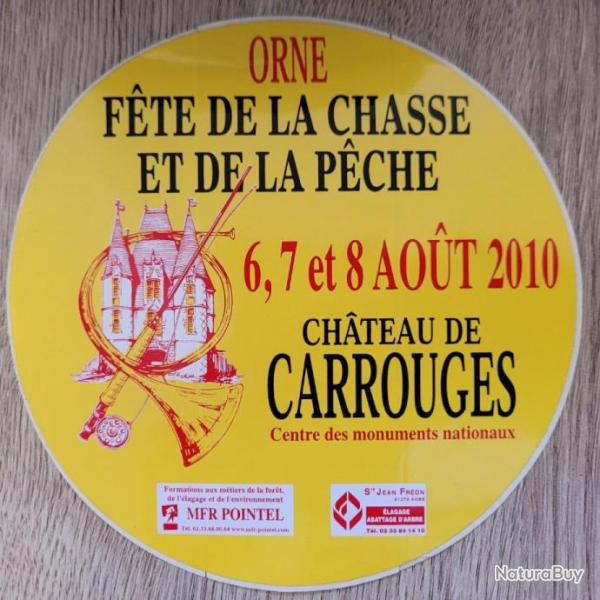 Autocollant chasse / pche,  fte carrouges 2010